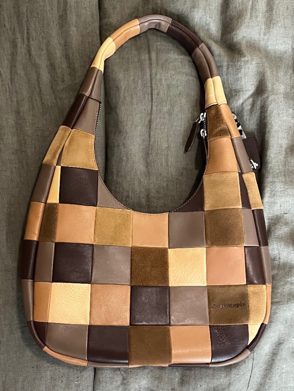 Coachtopia Alter Ego Crescent Patchwork Shoulder Bag